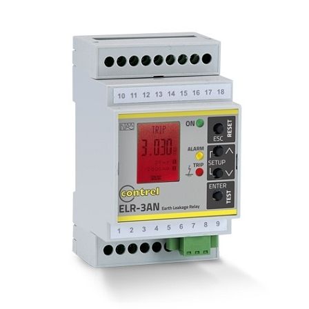 接地漏电保护继电器 ELR 3AN Contrel elettronica DIN导轨 RS485 ModBUS RTU