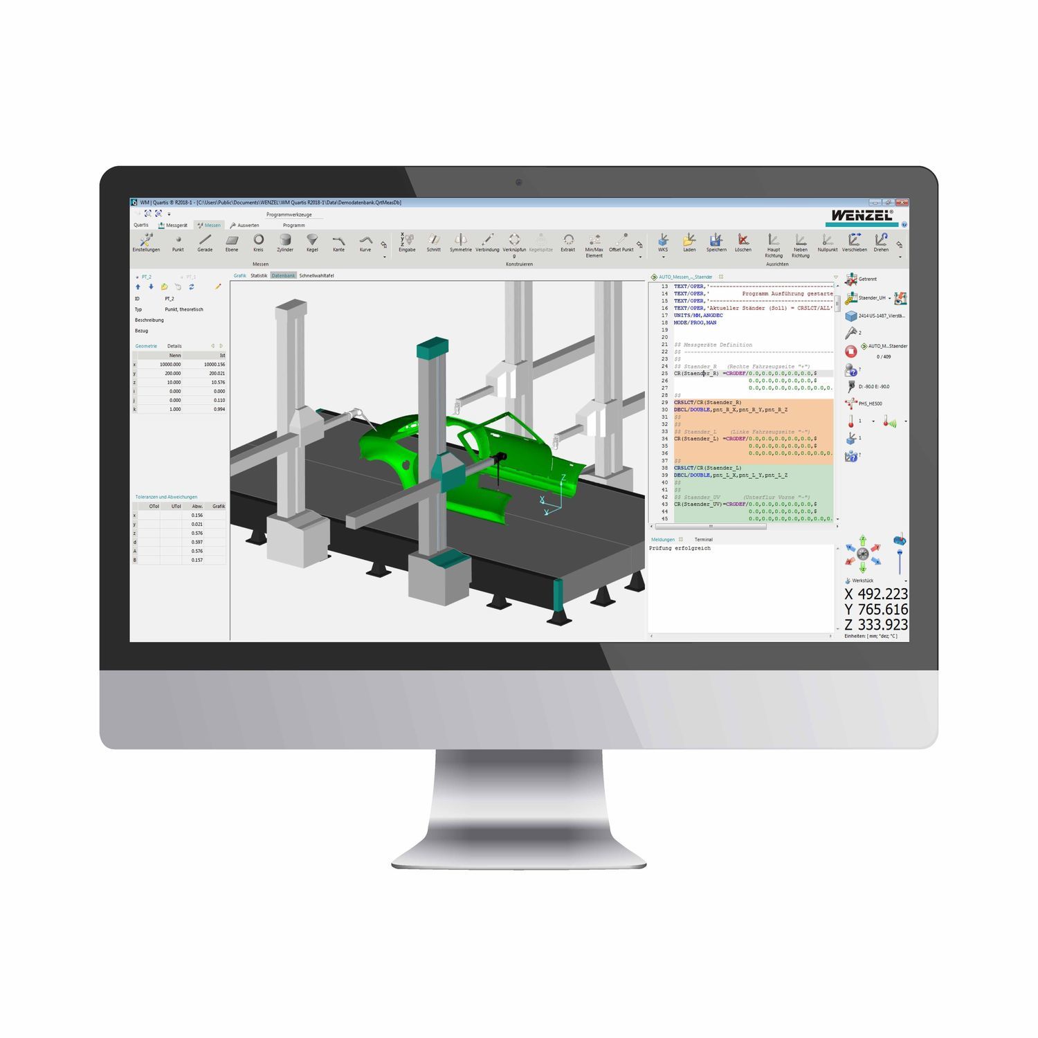 静态分析软件 WM Quartis WENZEL Metrology GmbH 接口 模拟 测量