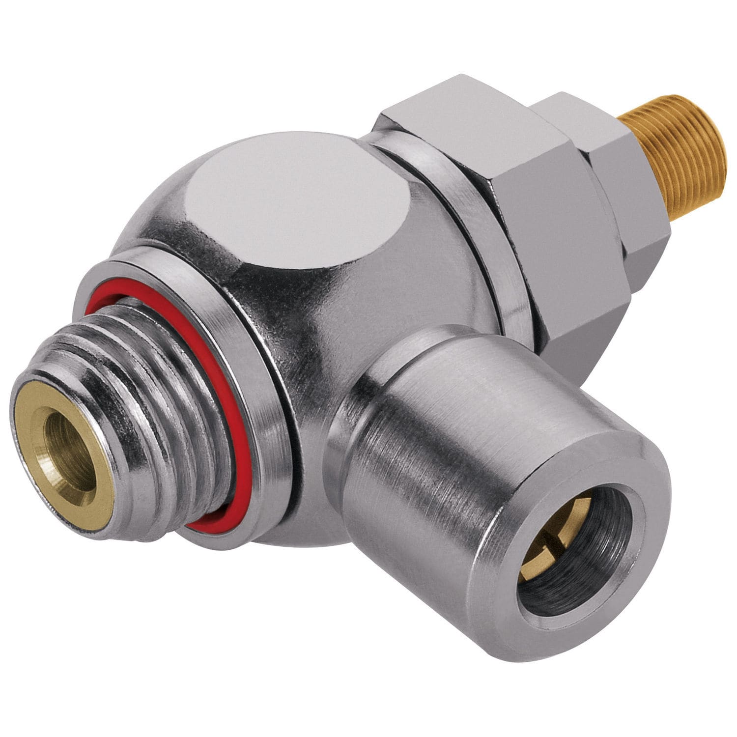 螺纹接头 / 肘型 / 气动 / 镀镍黄铜