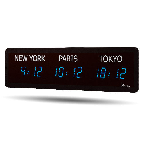 多时区时钟 - World Style - BODET TIME SPORT - LED / 室内 / 数字