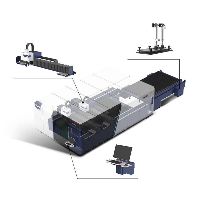 大功率切割机 - GV - HSG LASER CO.,LTD - 2D激光 / 光纤激光 / 用于金属