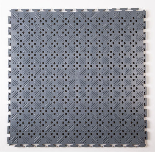 PVC地砖 - Lock-Mat Open - ECOLOC PVC Interlocking Floor Tiles - 板岩 / 防滑 / 车库