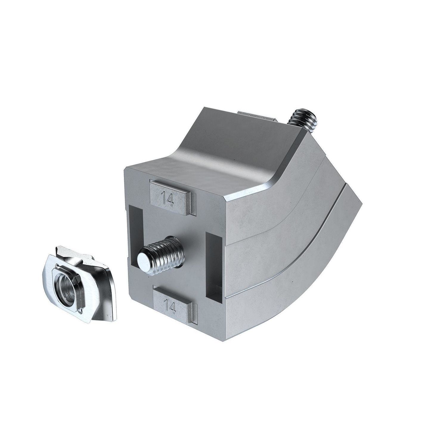 铝制型材固定件 - GUS 454 series - Robotunits GmbH - 用于建筑工地 / 工业用途 / 镀锌