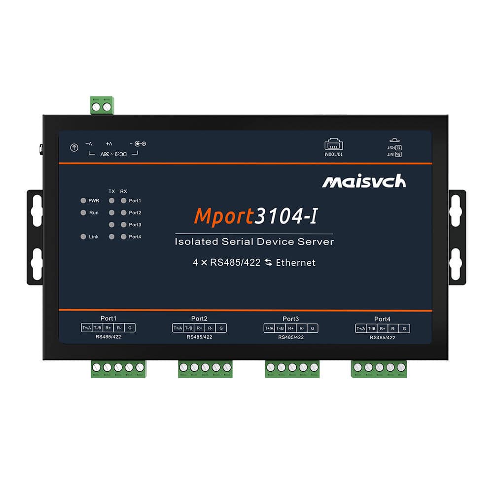 ModBUS RTU设备服务器 - Mport3104-I - Maisvch - RS422/RS485 / Modbus TCP / RJ45