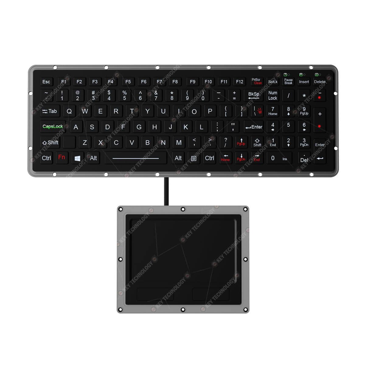 面板式键盘 - K-TEK-M327KP-FN-BL-NV-151B-DWP+M125TP - Key Technology Rugged ...