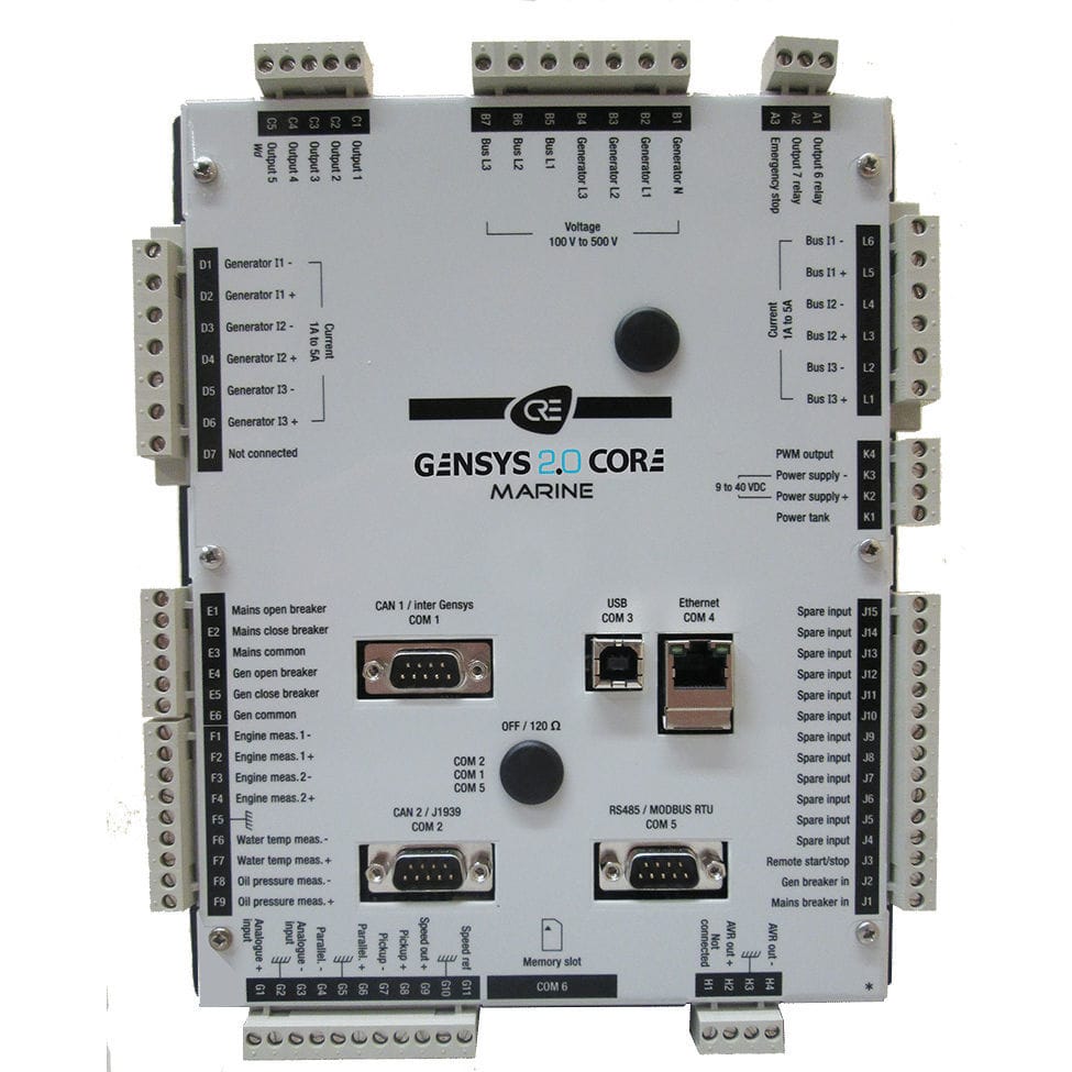 海洋应用发电机组控制器 - GENSYS 2.0 MARINE CORE - CRE TECHNOLOGY - 自动 / 平行 / 同步