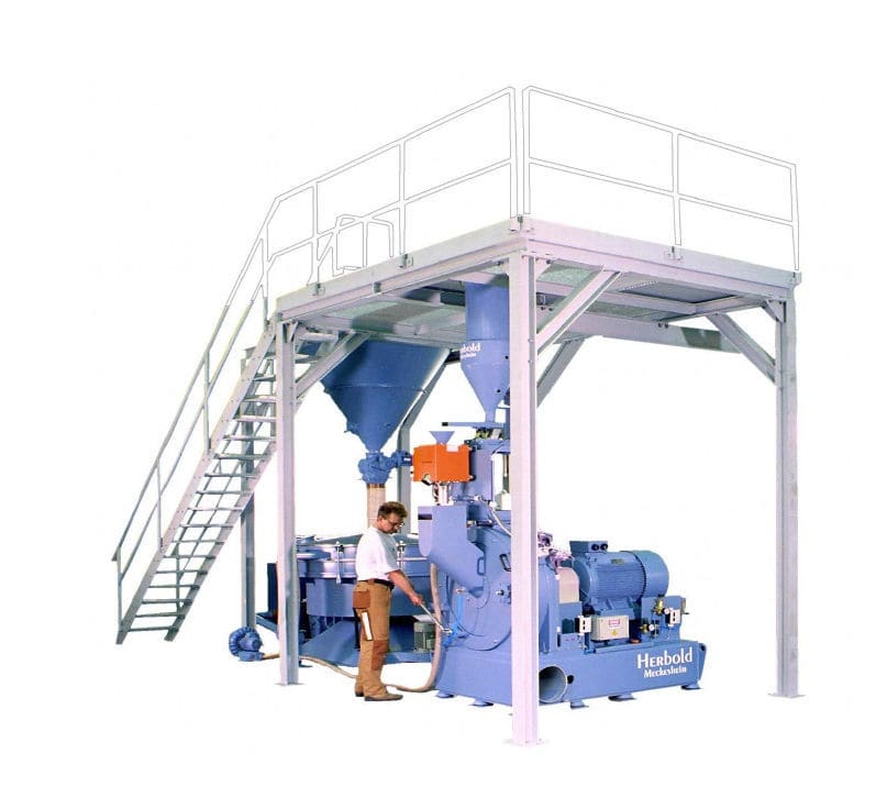 塑料磨碎机 - Typ PU 800 - HERBOLD Meckesheim - 刀式 / 立式 / 用于废料回收