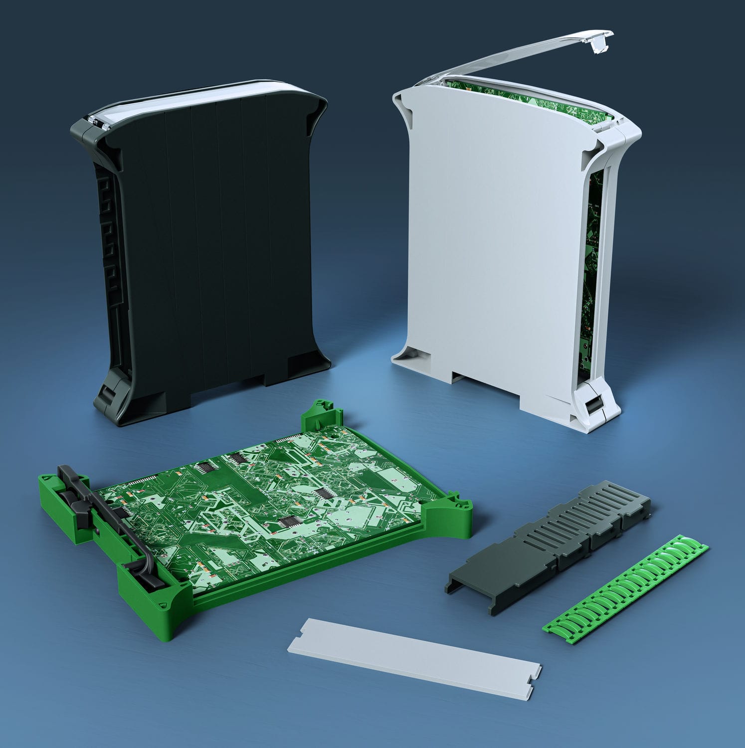 DIN导轨盒 - Railbox XT Vertical series - Italtronic - 模块化 / ABS / 电子设备