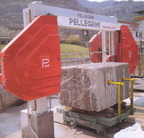 固定锯床 - DF 2000-2500-3000-3500 - Pellegrini - 带式 / 用于石材 / CNC数控