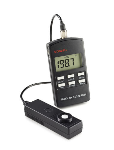 B-Class级照度计 - MAVOLUX 5032 B USB - GOSSEN Foto- und Lichtmesstechnik GmbH - 数字 / 紧凑型 / 袖珍型