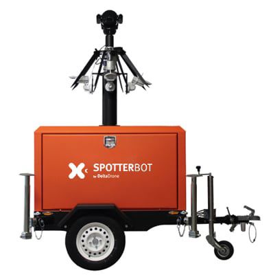 伸缩视频监控杆 - SPOTTER BOT® - Tonner Drones - 移动式