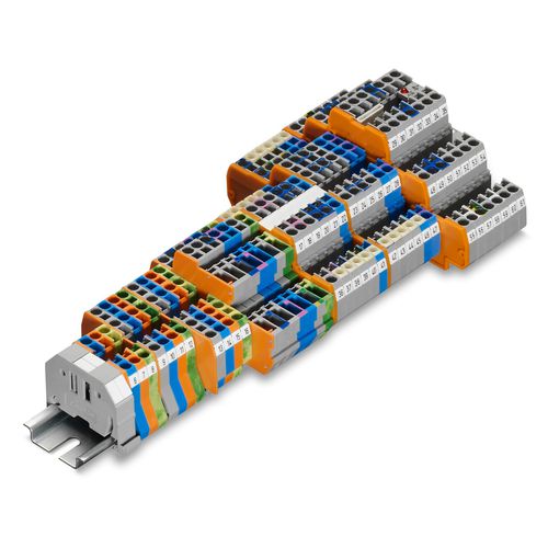 紧凑型接线盒 - 870 series  - WAGO/万可 - DIN导轨安装式 / 推入式 / 弹簧连接式