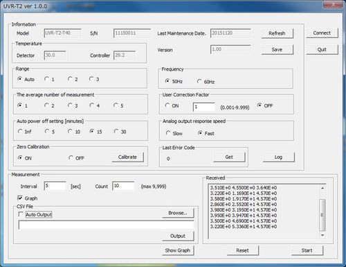 管理软件 - UVR-T2 - Techno Optis Co., Ltd. - 测量 / 控制 / 流程