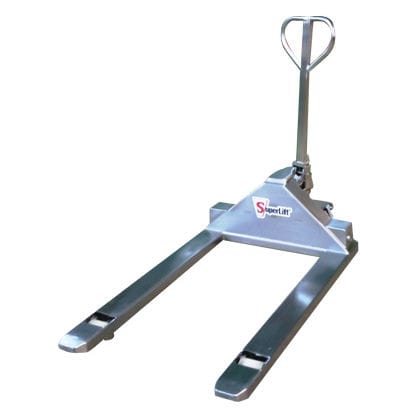 手动托盘车 - superlift material handling - 步行式 / 不锈钢 / 长叉式