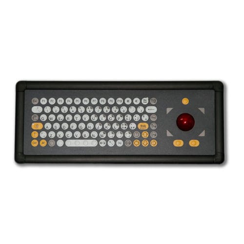 面板式键盘 - KT-74-I-40 - k-tronic S.r.l. - 隔膜 / 74 键式 / 轨迹球