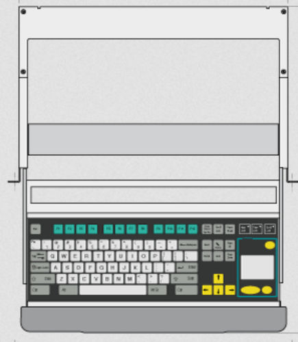机架式抽屉键盘 - KT-84-C-23 - k-tronic S.r.l. - 机械按键 / 隔膜 / 84键