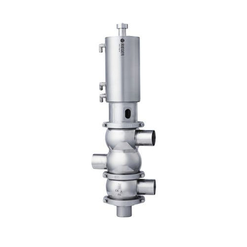 卫生阀门 - N3 - Gebr. Rieger GmbH + Co. KG - 气动 / 防止混合 / 双座阀