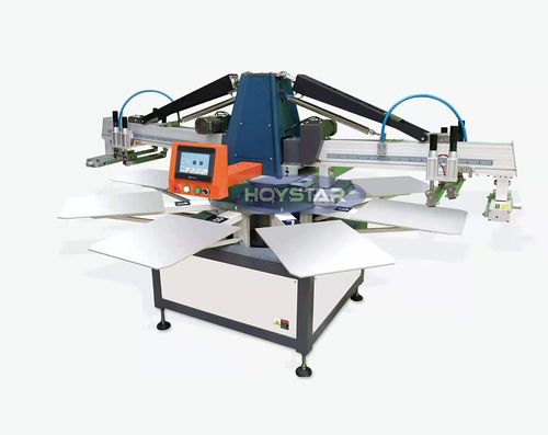 自动丝印机 - GW-2C-8S - Dongguan Hoystar Printing Machinery Co.,Ltd - 双色 / 用于纺织品