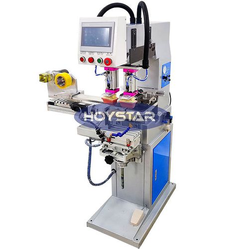 封闭式墨盒移印机 - GW-P2S-R - Dongguan Hoystar Printing Machinery Co.,Ltd - 双色 / 旋转 / 带触摸屏