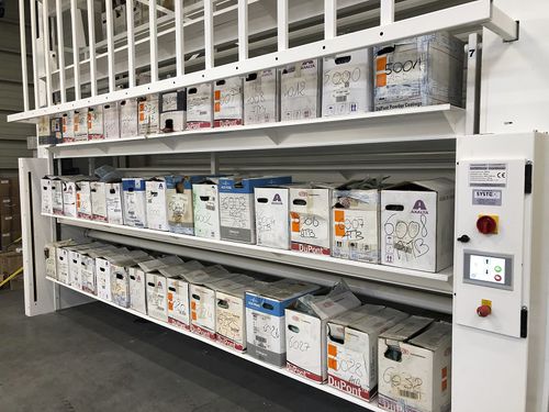 立式旋转储藏架 - SYSTEO INDUSTRIE S.A.S - 纸箱 / 鼓式