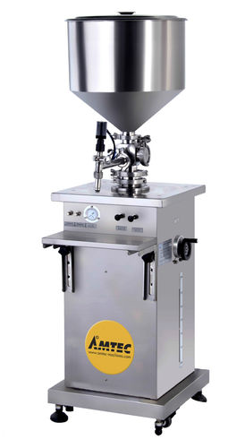 手动灌装机 - Stand-Alone Paste Filler 500 - AMTEC Packaging Machines - 脚踏式 / 易拉罐 / 用于浓稠产品