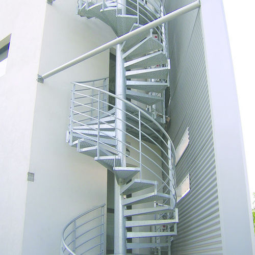 旋转楼梯 - LINEA - JK TECHNIC - 金属 / 工地 / 应急