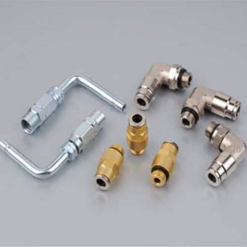 液压接头 - FD-LK-ZX - Ningbo Parmicro Fluid Technology CO.,LTD - 螺纹 / 推入式 / 90°弯曲