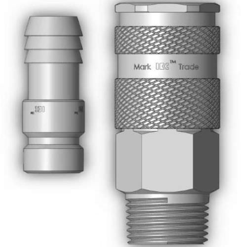 快速接头 - 408  - Ningbo Parmicro Fluid Technology CO.,LTD - 气动 / 倒钩 / 镀镍黄铜
