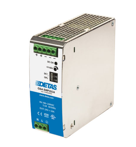DIN导轨电源 - GSA SWP20 series  - DETAS - AC/DC / 带过电流保护 / 超载保护