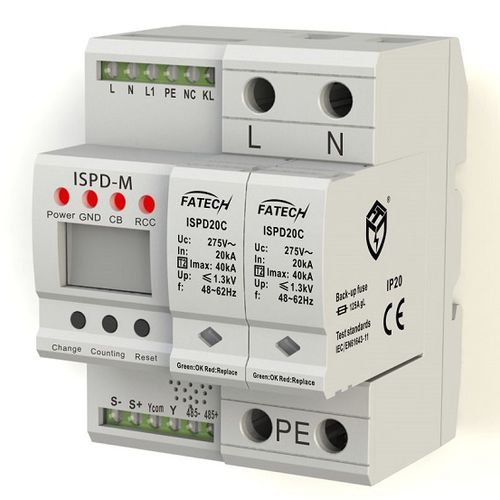 II级避雷器 - iSPD20C/2-xxx S series - FATECH ELECTRONIC (FOSHAN) CO., LTD - 用于供电系统 / 防过压 / 单相