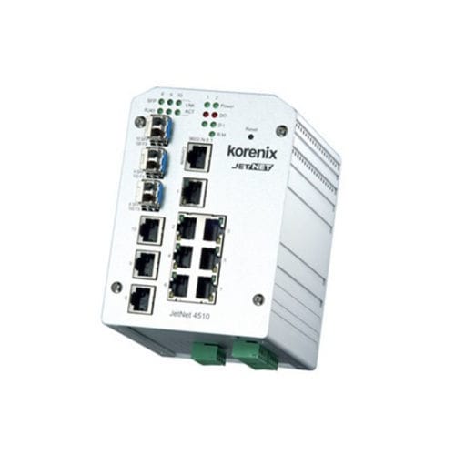 管理型以太网交换机 - JetNet 4510 - Beijer Electronics - 10/100BaseT(X) / 10 端口式 / DIN导轨