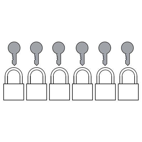 不锈钢挂锁 - KEYED TO DIFFER - CASTELL SAFETY INTERNATIONAL