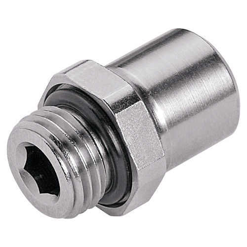 气动接头 - 628  - EISELE GmbH - 螺纹 / 推入式 / 镀镍黄铜