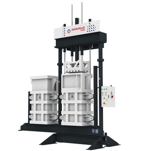 纺织品打包压缩机 - HTBD80 - HIDROKAR PRES INDUSTRY AND TRADE CO. - 垂直 / 顶部装载 / 高电容