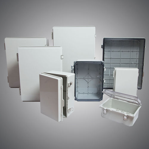 铰链式有盖盒 - JL-P Series - JIANGSU JIANLONG ELECTRICAL CO.,LTD - 墙壁 / 长方形 / ABS