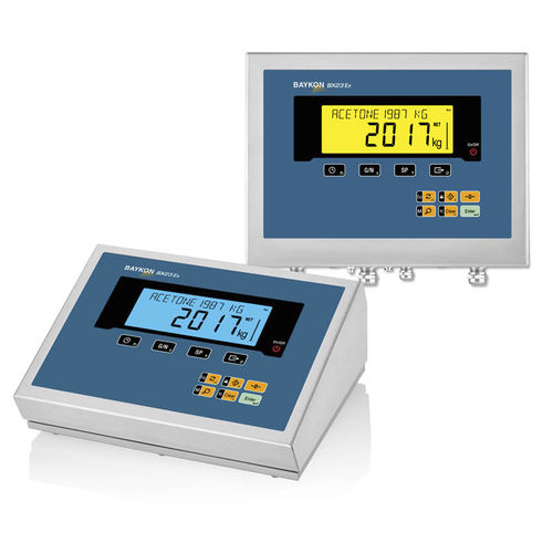 LCD显示屏称重仪表 - BX23 EX2/22 - BAYKON Industrial Weighing Systems - 台式 / 壁挂安装 / 防爆燃