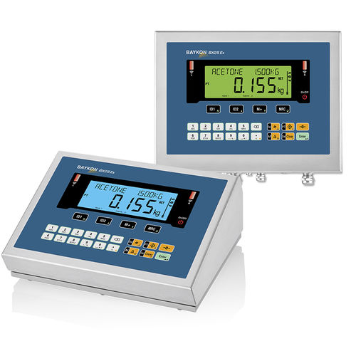 LCD显示屏称重仪表 -  BX25 EX2/22 - BAYKON Industrial Weighing Systems - 台式 / 壁挂安装 / 防爆燃