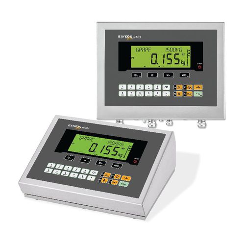 LCD显示屏称重终端 - BX24 / BX24D - BAYKON Industrial Weighing Systems - 台式 / 用于严苛环境 / 不锈钢