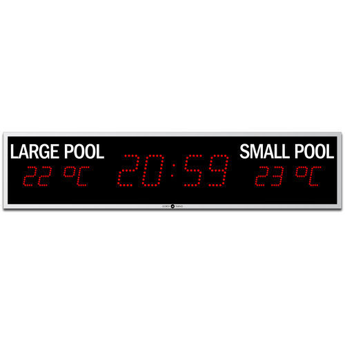 LED式显示屏 - LEDI® POOL - GORGY TIMING - 单行 / 用于温度测量 / RS-232