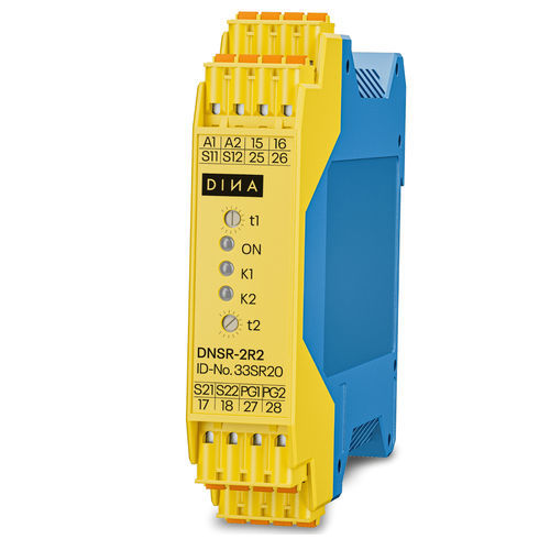 紧急制动安全监控继电器 - SAFEONE DNSR-2R2 - DINA Elektronik GmbH - 面板安装 / 延时 / 可编程
