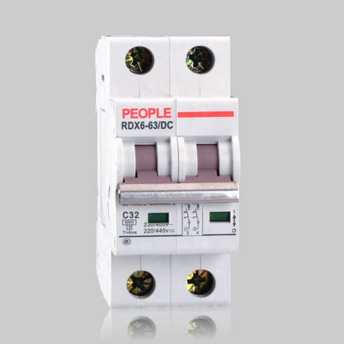 磁性-热断路器 - RDX6-63DC series DC MCB - PEOPLE ELE. APPLIANCE GROUP CO., LTD. - 直流 / 用于过载 / 防短路