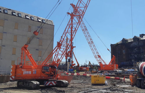 履带式起重机 - CKE800G-3 - Kobelco Construction Machinery Europe B.V. - 吊杆 / 工程 / 提升