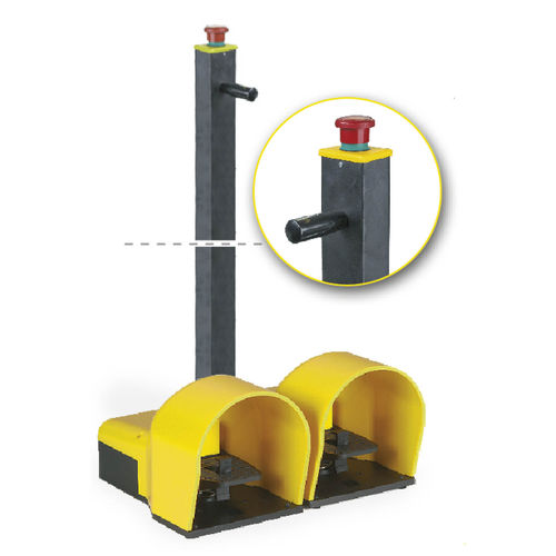 脚踏控制开关 - IP7018EM - Esecuzione doppia con fungo d'emergenza - Giovenzana International B.V. - 电动 / 双踏板 / 带紧急制动
