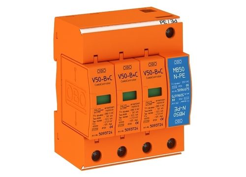 I型避雷器 - V 50-B series  - OBO Bettermann - DIN导轨
