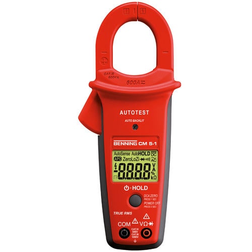 数字钳形万用表 - CM 5-1 - Benning - 手持式 / 1000 V / 600 V