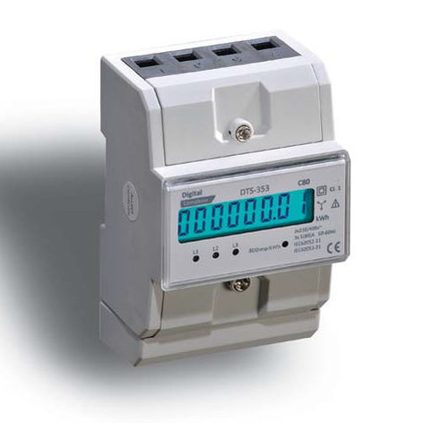 三相电能表 - 14162 - DIGITAL ELECTRIC - DIN导轨 / RS-485 / LCD显示