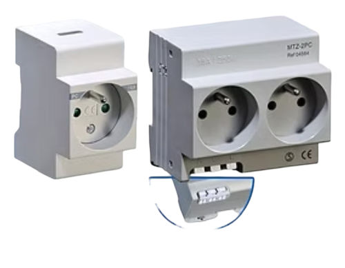 嵌入式插座 - MTZ-2PC - DIGITAL ELECTRIC - DIN导轨 / 5极 / 工业