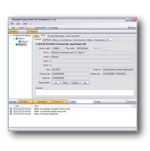 监控软件 - EtherCAT Workbench - esd electronics gmbh - 网络管理和配置 / 创建制作用 / 诊断
