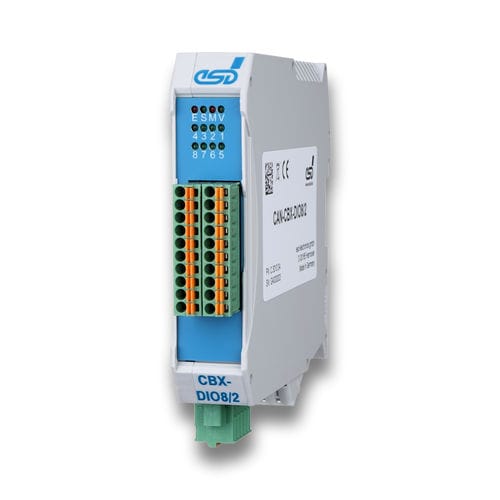 CANopen接口模块 - CAN-CBX-DIO8/2 - esd electronics gmbh - 8通道 / DIN导轨