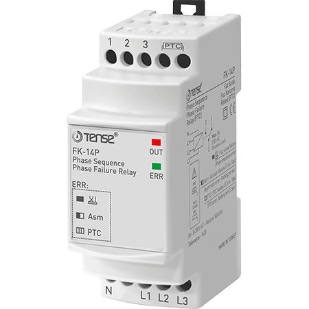 相位序列监控继电器 - FK-14P - Tense Electronic - DIN导轨